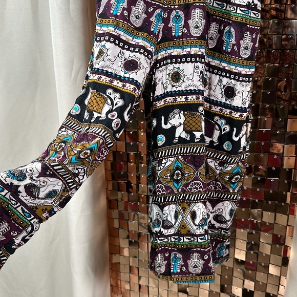 Bluenotes Multicolour Paisley Elephant Print Jumpsuit Size XS P2P 14-15” - Picture 6 of 12